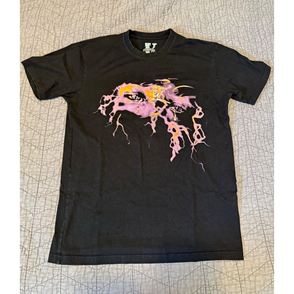 Vlone x NBA Young Boy Lightning Black Tee Sz L